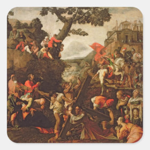 Adesivo Quadrado Na estrada ao calvário