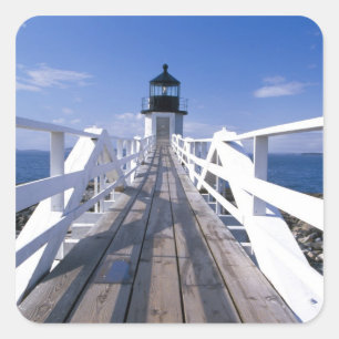 Adesivo Quadrado NA, EUA, Maine, Port Clyde. Marshall Point 2