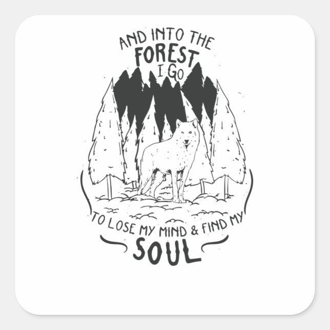 Adesivo Quadrado na floresta que eu vou (Frente)
