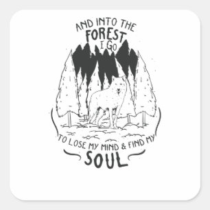 Adesivo Quadrado na floresta que eu vou