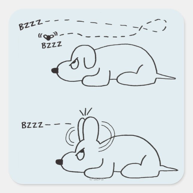 Adesivo Quadrado Na Idade do Cão (Frente)