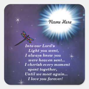 Adesivo Quadrado Na libélula clara