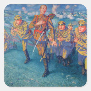 Adesivo Quadrado Na linha de fogo, 1916