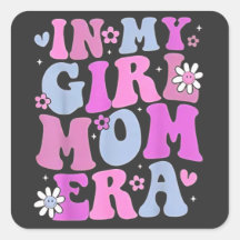 na Minha Era de Mãe de Menina Retro Groovy Vida de