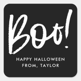 Adesivo Quadrado Na moda Boo Halloween