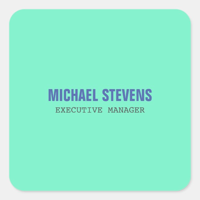 Adesivo Quadrado Na moda de Texto Negrito (Frente)