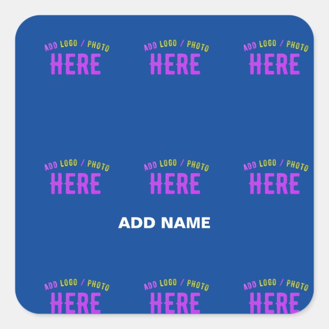 ADESIVO QUADRADO NA MODA MODERNO COBALT PERSONALIZADO AZUL VERIFICA (Frente)