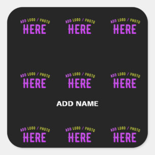 ADESIVO QUADRADO NA MODA MODERNO PERSONALIZÁVEL NEGRO VERIFICADO CO