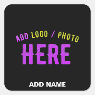 ADESIVO QUADRADO NA MODA MODERNO PERSONALIZÁVEL NEGRO VERIFICADO CO