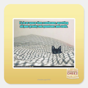 Adesivo Quadrado Na série contínua do espaço tempo do ur