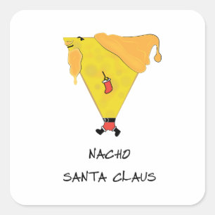 Adesivo Quadrado Nacho Santa Claus