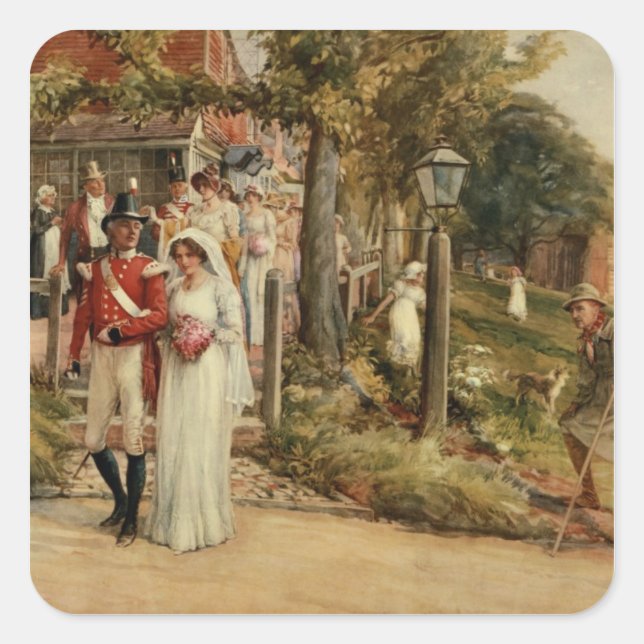 Adesivo Quadrado Nada, Mas Os Corajosos Merecem A Feira. (Frente)