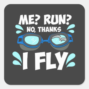 Adesivo Quadrado Nadação Nadadora