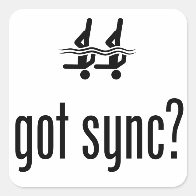 Adesivo Quadrado Nadação Sincronizada (Frente)