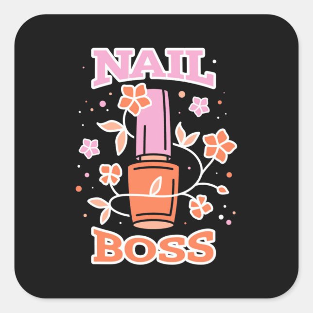 Adesivo Quadrado Nail Boss (Frente)