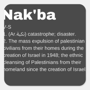Adesivo Quadrado Nakba Significa design Nakba Texto Definição