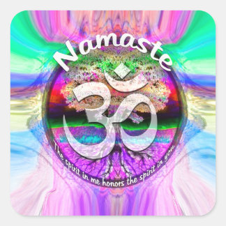 Adesivo Quadrado Namaste