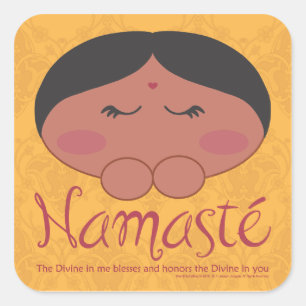 Adesivo Quadrado Namasté