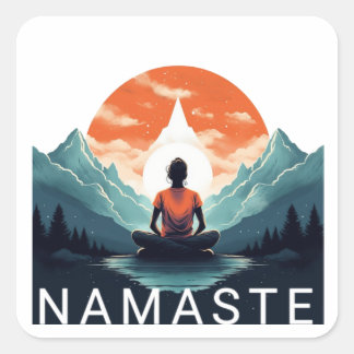 ADESIVO QUADRADO NAMASTE