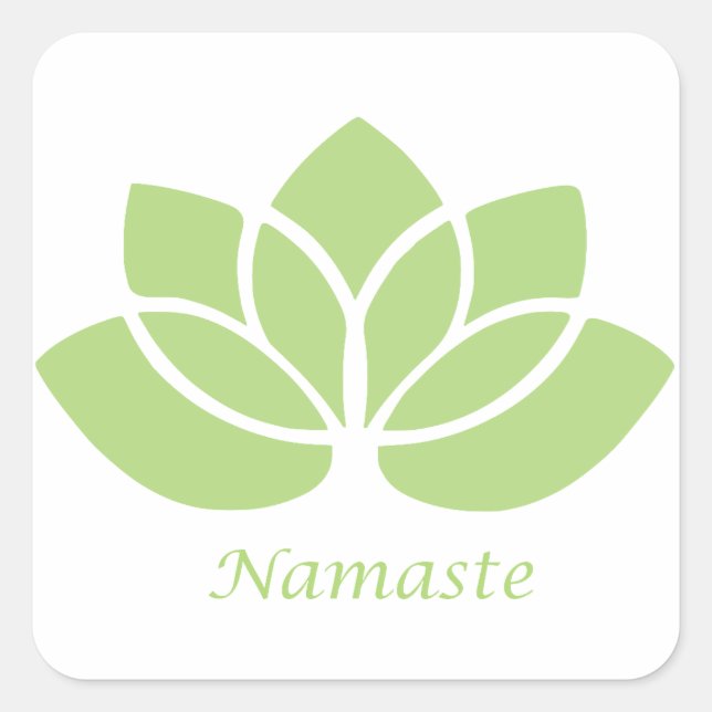 Adesivo Quadrado Namaste Lotus (Frente)