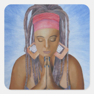 Adesivo Quadrado Namaste Stickers