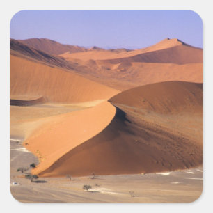 Adesivo Quadrado Namíbia: Dunas de Sossuvlei, cena aérea.