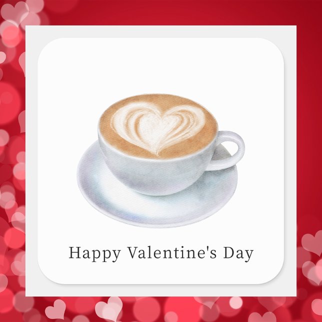 Adesivo Quadrado Namorados de Cores de Água Cuja (Criador carregado)