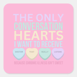 Adesivo Quadrado Namorados de Doenças Crônicas