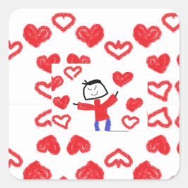 Adesivo Quadrado Namorados Fungi