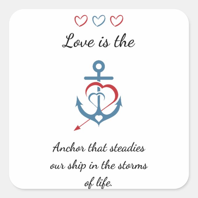 Adesivo Quadrado Namorados Moderno do Poema do Amor Romântico (Frente)