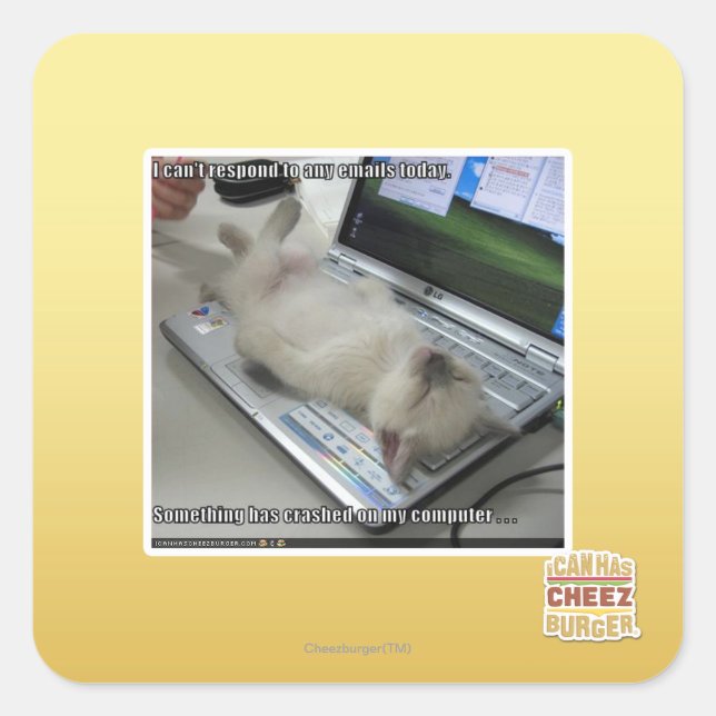 Adesivo Quadrado Não é possível responder (Frente)