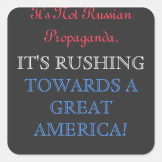 Adesivo Quadrado Não é russo é RUSHING