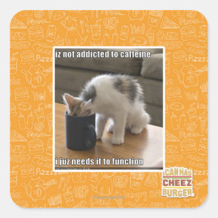 Adesivo Quadrado Não é viciado à cafeína