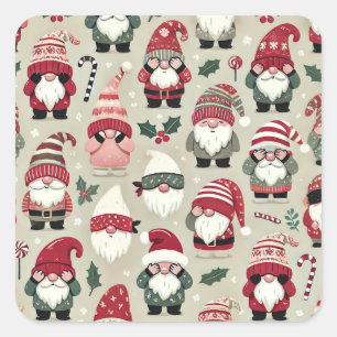 Adesivo Quadrado Não! Gnome Stickers