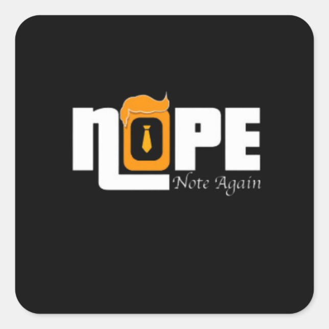 Adesivo Quadrado Não Mais (Frente)