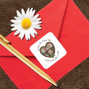 Adesivo Quadrado "Não pare de comprar livros." . ."