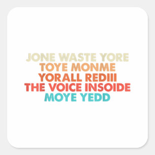 Adesivo Quadrado Não perca seu tempo comigo. Sinto sua falta.