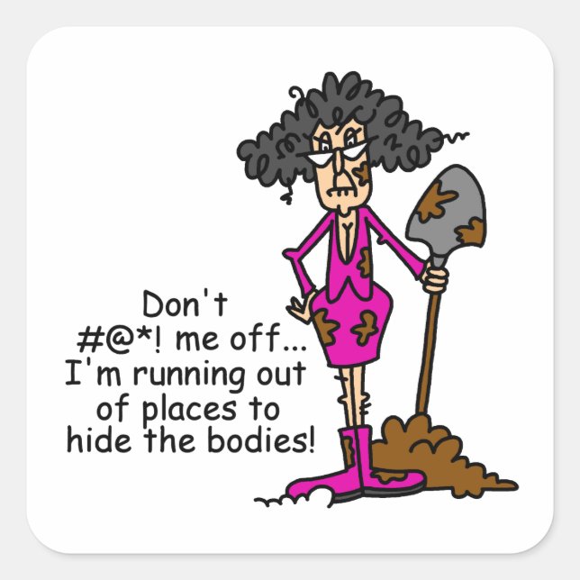 Adesivo Quadrado Não se meta comigo (Frente)