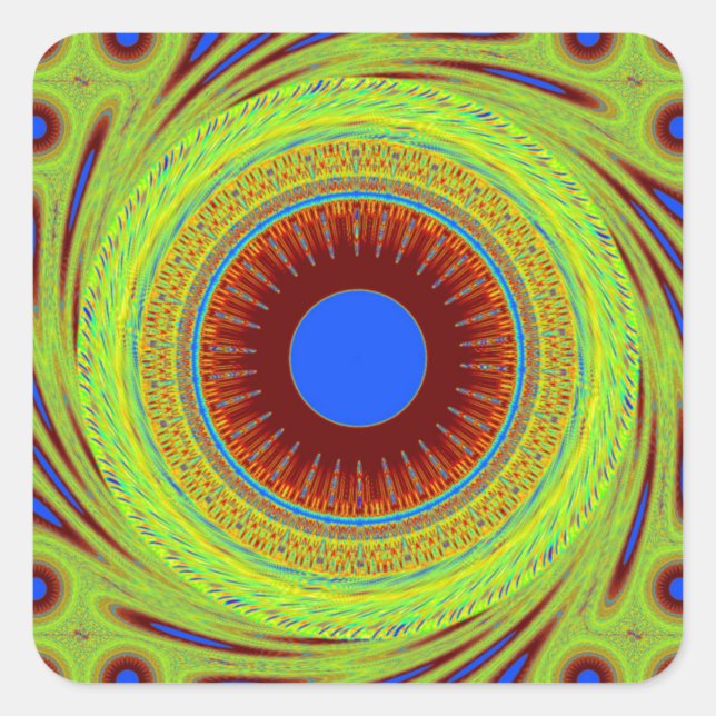 Adesivo Quadrado Não se preocupe seja Impressão de arte feliz (Frente)