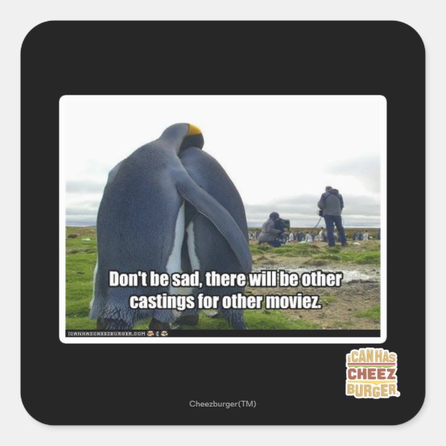 Adesivo Quadrado Não seja triste (Frente)