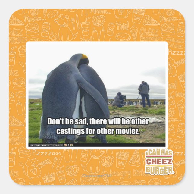 Adesivo Quadrado Não seja triste (Frente)