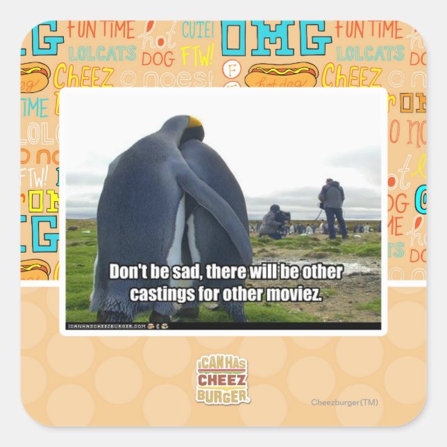 Adesivo Quadrado Não seja triste (Frente)