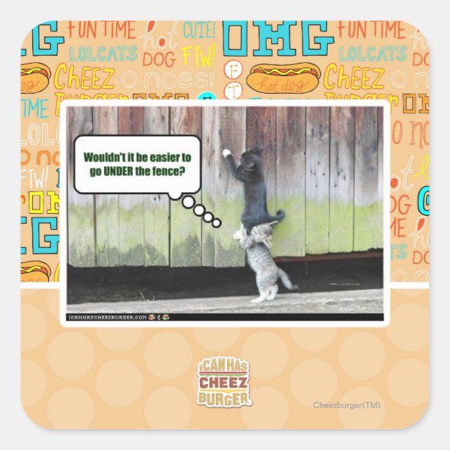 Adesivo Quadrado Não seria mais fácil (Frente)