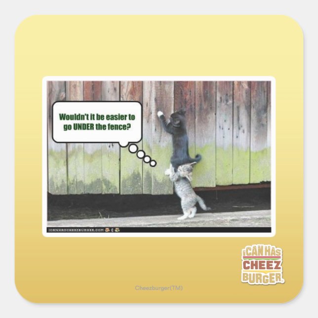 Adesivo Quadrado Não seria mais fácil (Frente)