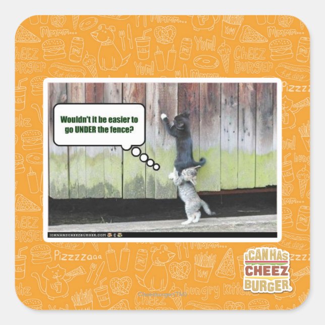 Adesivo Quadrado Não seria mais fácil (Frente)