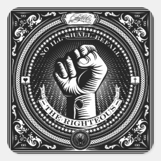 Adesivo Quadrado Não vai abater os punhos direito