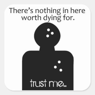 Adesivo Quadrado NÃO valor que morre para 2