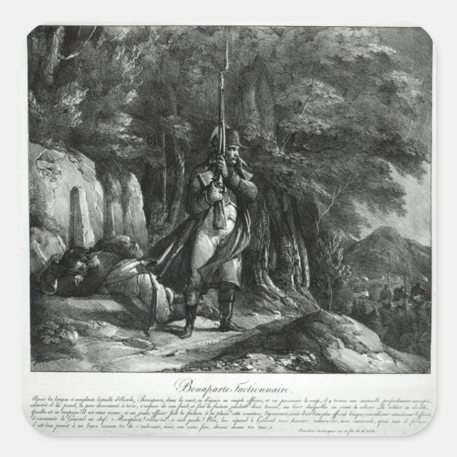 Adesivo Quadrado Napoleão sobre o direito de entrada (Frente)