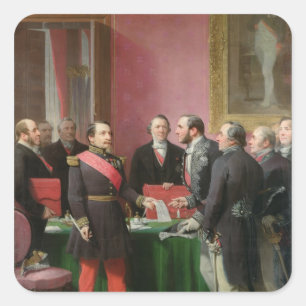 Adesivo Quadrado Napoleon III cede o decreto