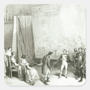 Adesivo Quadrado Napoleon mim que visito o estúdio de David